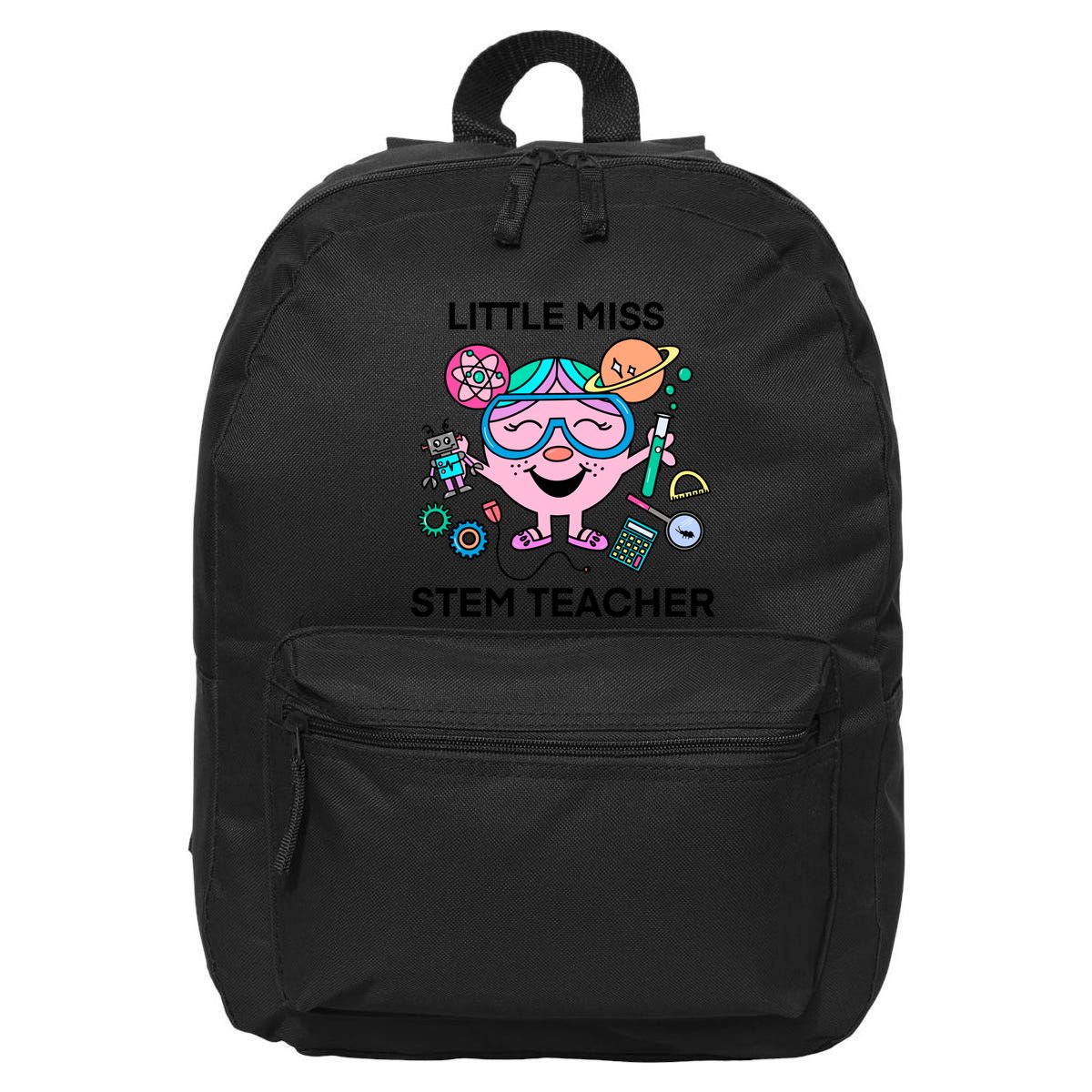 Funny Little Miss Stem Teacher 16 in Basic Backpack