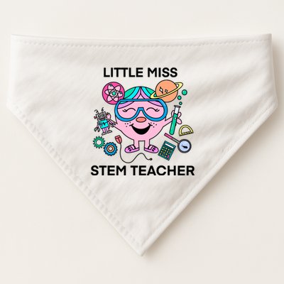 Funny Little Miss Stem Teacher USA-Made Doggie Bandana