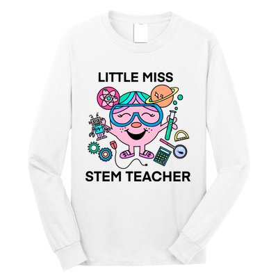 Funny Little Miss Stem Teacher Long Sleeve Shirt