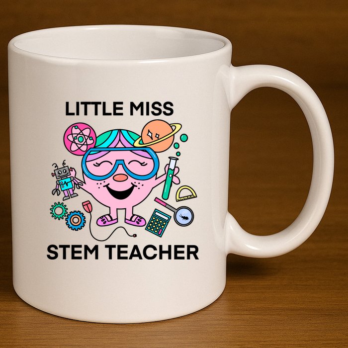Funny Little Miss Stem Teacher 11oz C Handle Ceramic Mug