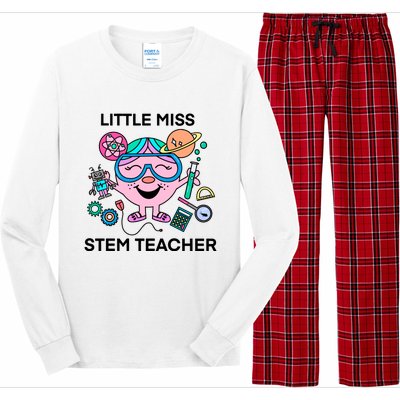 Funny Little Miss Stem Teacher Long Sleeve Pajama Set