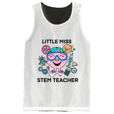 Funny Little Miss Stem Teacher Mesh Reversible Basketball Jersey Tank