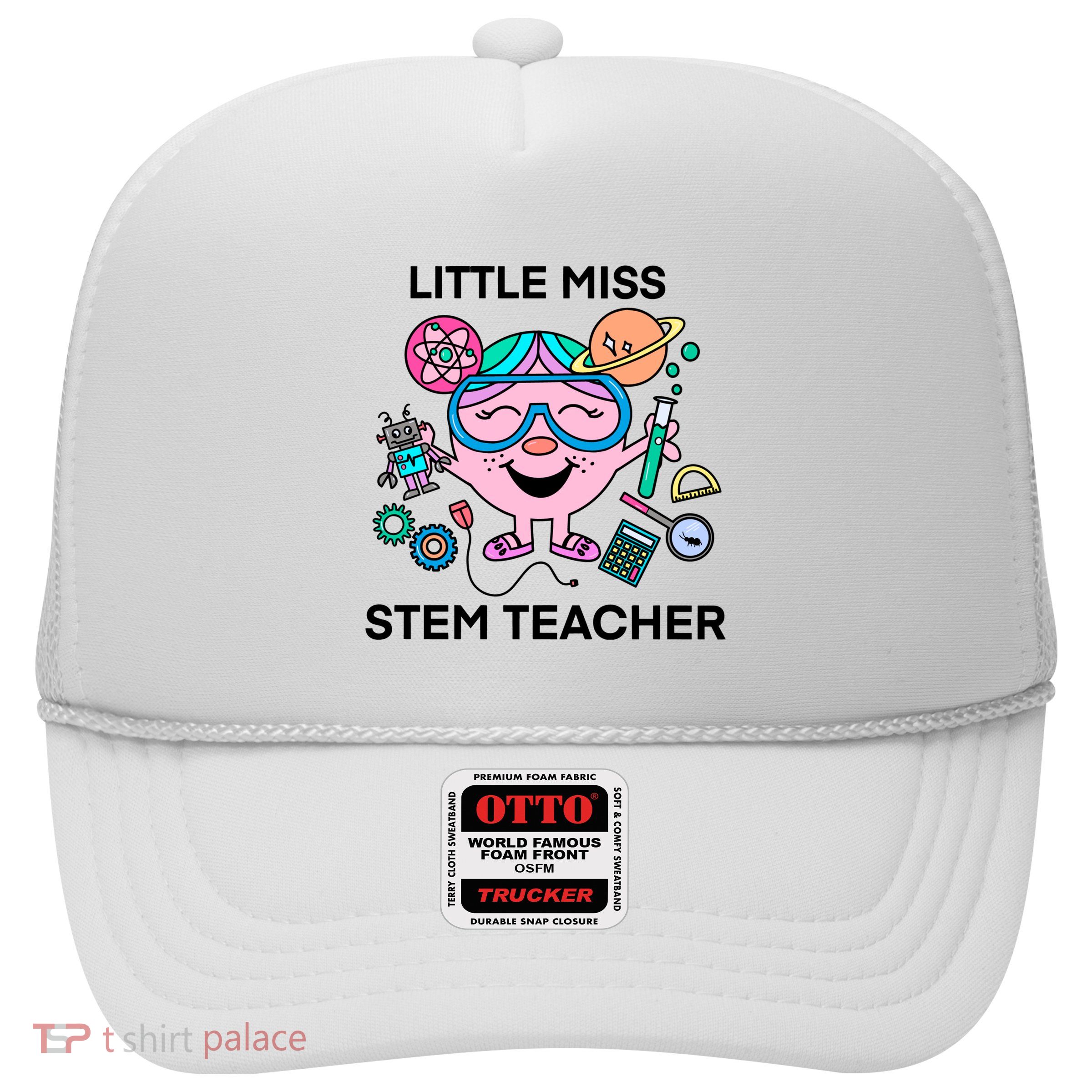 Funny Little Miss Stem Teacher Trucker Hat