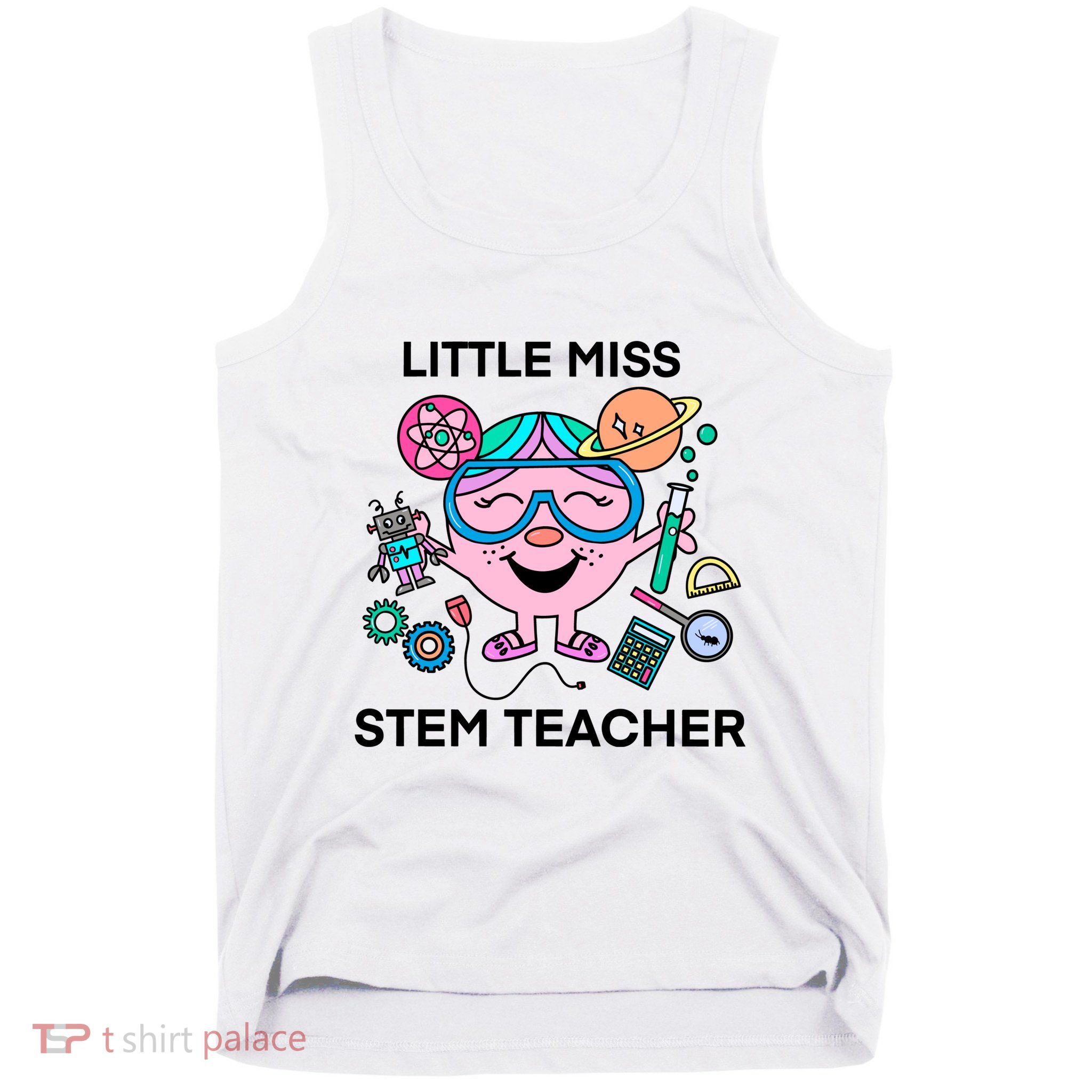 Funny Little Miss Stem Teacher Tank Top