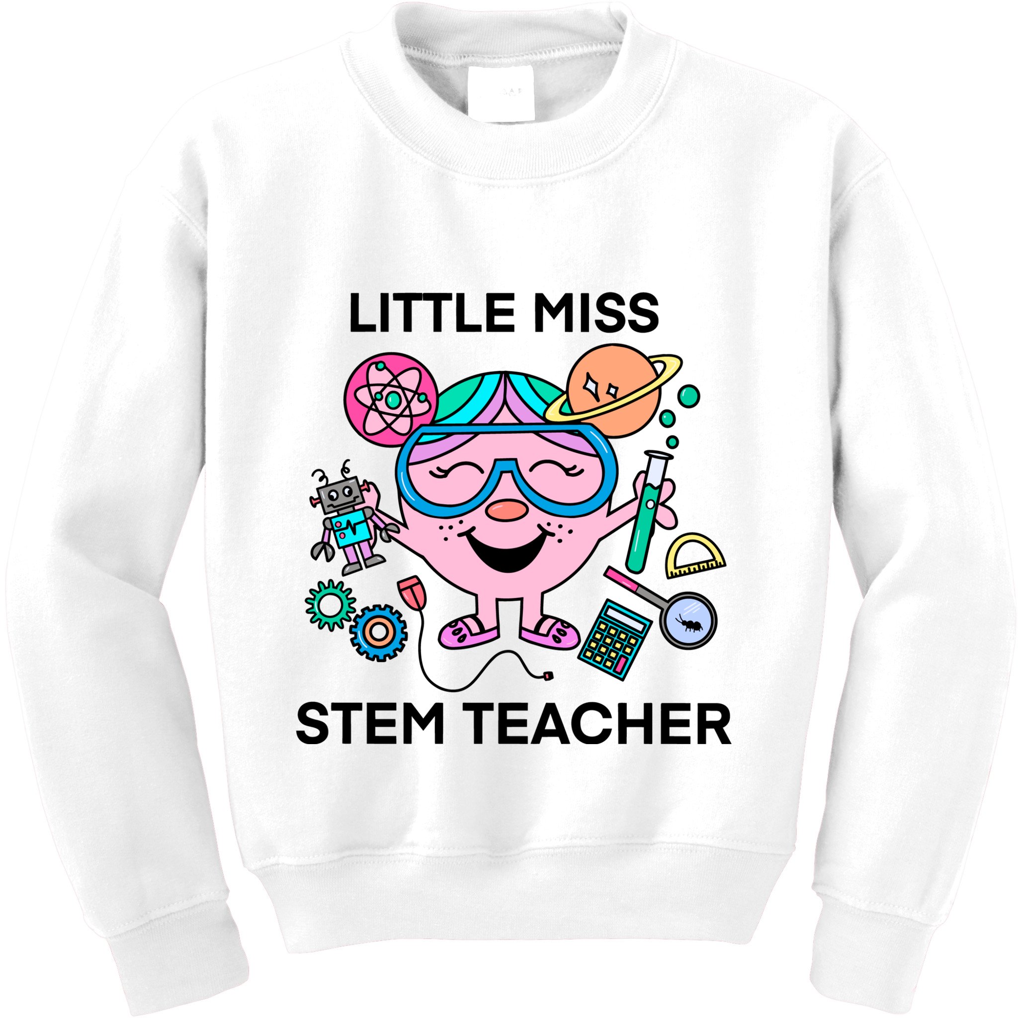Funny Little Miss Stem Teacher Kids Sweatshirt
