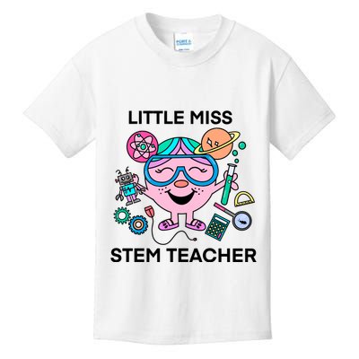 Funny Little Miss Stem Teacher Kids T-Shirt