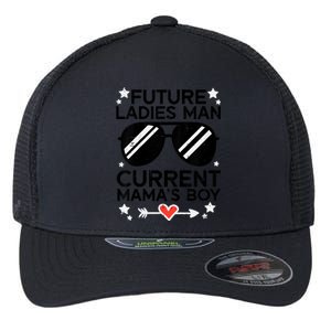 Future Ladies Man Current Mamas Boy Funny Valentines Day Flexfit Unipanel Trucker Cap