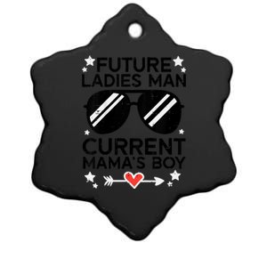 Future Ladies Man Current Mamas Boy Funny Valentines Day Ceramic Star Ornament