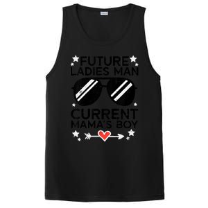 Future Ladies Man Current Mamas Boy Funny Valentines Day PosiCharge Competitor Tank