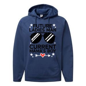 Future Ladies Man Current Mamas Boy Funny Valentines Day Performance Fleece Hoodie