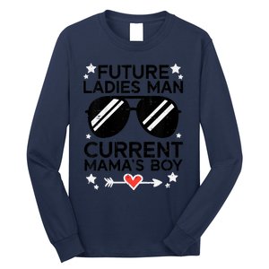 Future Ladies Man Current Mamas Boy Funny Valentines Day Long Sleeve Shirt