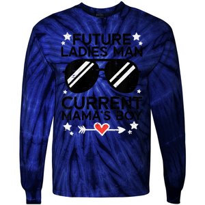 Future Ladies Man Current Mamas Boy Funny Valentines Day Tie-Dye Long Sleeve Shirt