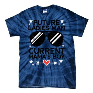 Future Ladies Man Current Mamas Boy Funny Valentines Day Tie-Dye T-Shirt