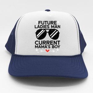 Future Ladies Man Current Mamas Boy Funny Valentines Day Trucker Hat