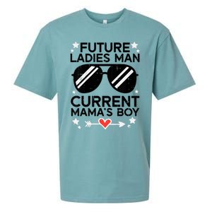 Future Ladies Man Current Mamas Boy Funny Valentines Day Sueded Cloud Jersey T-Shirt