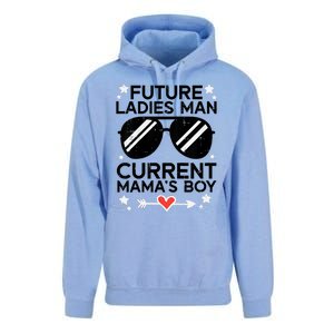 Future Ladies Man Current Mamas Boy Funny Valentines Day Unisex Surf Hoodie