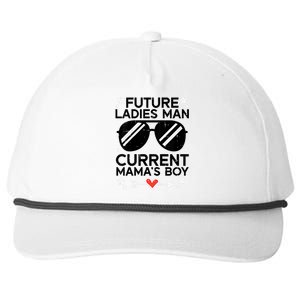 Future Ladies Man Current Mamas Boy Funny Valentines Day Snapback Five-Panel Rope Hat