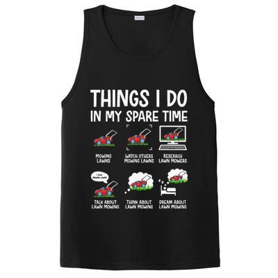 Funny Lawn Mower Clothes Gifts For Landscapers Gardener PosiCharge Competitor Tank