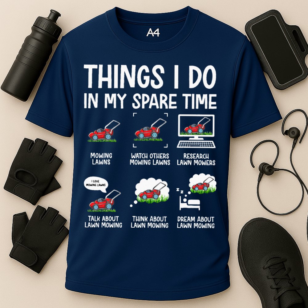 Funny Lawn Mower Clothes Gifts For Landscapers Gardener Cooling Performance Crew T-Shirt