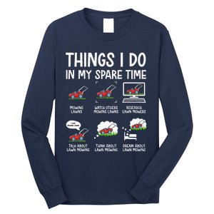 Funny Lawn Mower Clothes Gifts For Landscapers Gardener Long Sleeve Shirt