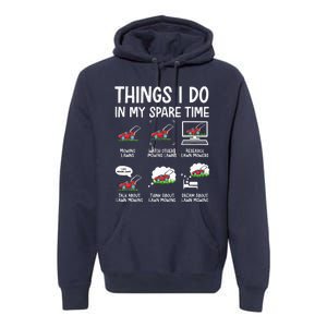 Funny Lawn Mower Clothes Gifts For Landscapers Gardener Premium Hoodie