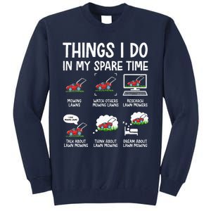 Funny Lawn Mower Clothes Gifts For Landscapers Gardener Tall Sweatshirt