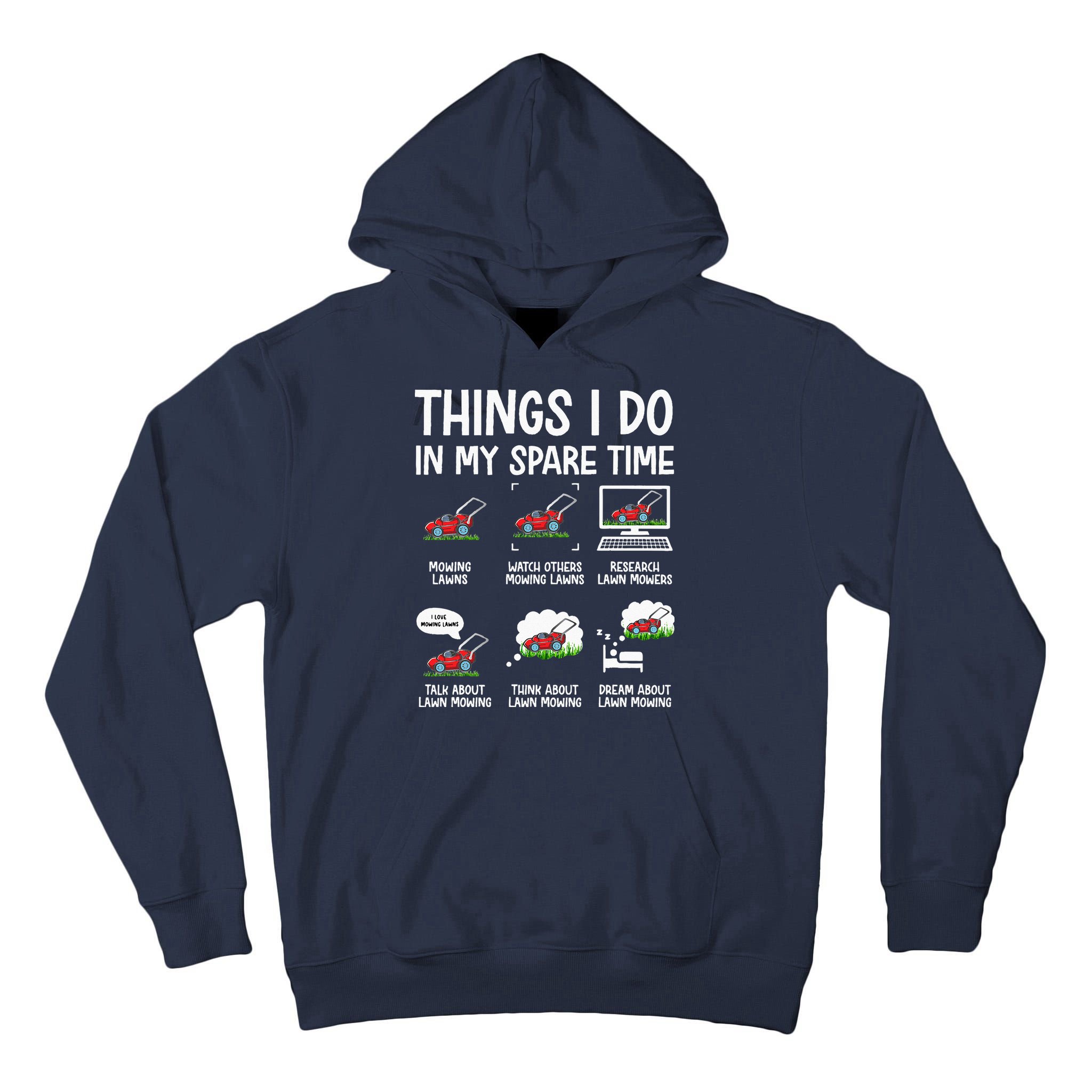 Funny Lawn Mower Clothes Gifts For Landscapers Gardener Tall Hoodie