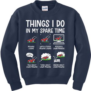 Funny Lawn Mower Clothes Gifts For Landscapers Gardener Kids Sweatshirt