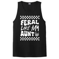 Feral Like My Aunt Groovy Funny Feral Nephew Niece Retro PosiCharge Competitor Tank