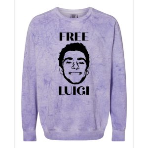 Free Luigi Mangione Merch Colorblast Crewneck Sweatshirt