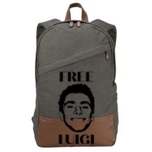 Free Luigi Mangione Merch Cotton Canvas Backpack