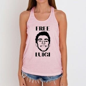 Free Luigi Mangione Merch Women's Knotted Racerback Tank