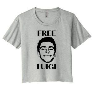 Free Luigi Mangione Merch Women's Crop Top Tee