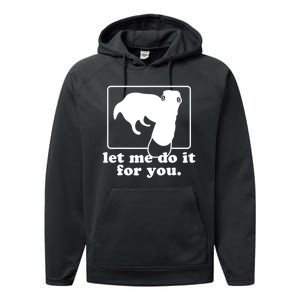 Funny Let Me Do It For You Borzoi Dog Meme Performance Fleece Hoodie