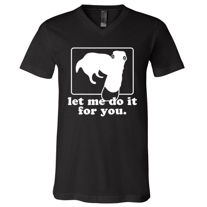 Funny Let Me Do It For You Borzoi Dog Meme V-Neck T-Shirt