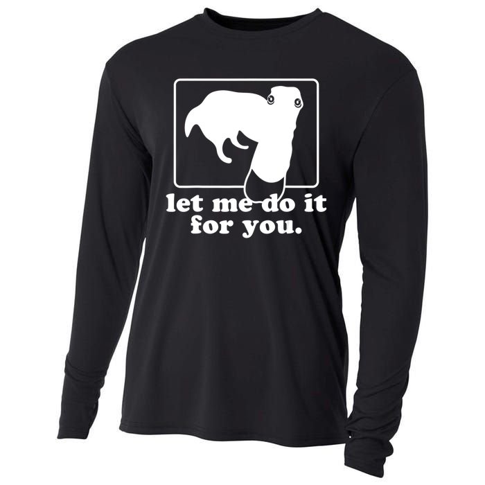 Funny Let Me Do It For You Borzoi Dog Meme Cooling Performance Long Sleeve Crew