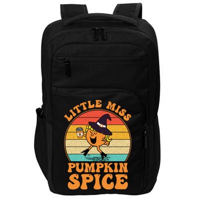 Funny Little Miss Pumpkin Spice Retro Little Miss Pumpkin Gift Impact Tech Backpack