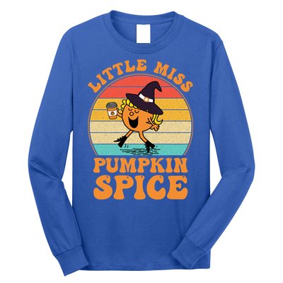 Funny Little Miss Pumpkin Spice Retro Little Miss Pumpkin Gift Long Sleeve Shirt