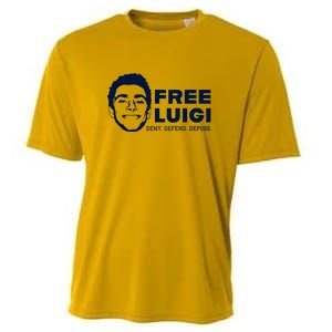 Free Luigi Mangione Deny Defend Depose Cooling Performance Crew T-Shirt