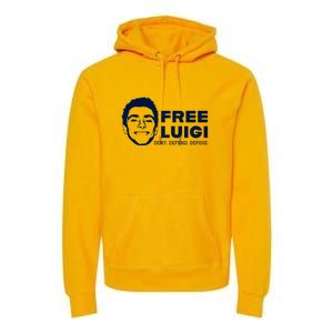 Free Luigi Mangione Deny Defend Depose Premium Hoodie