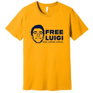 Free Luigi Mangione Deny Defend Depose Premium T-Shirt