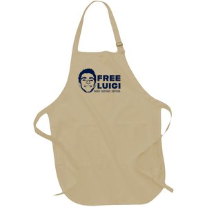 Free Luigi Mangione Deny Defend Depose Full-Length Apron With Pockets