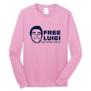 Free Luigi Mangione Deny Defend Depose Long Sleeve Shirt