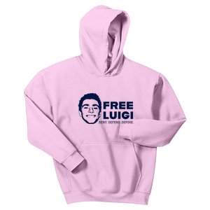 Free Luigi Mangione Deny Defend Depose Kids Hoodie