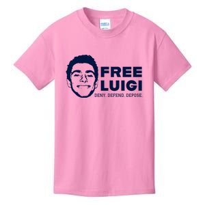 Free Luigi Mangione Deny Defend Depose Kids T-Shirt