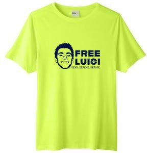 Free Luigi Mangione Deny Defend Depose Tall Fusion ChromaSoft Performance T-Shirt