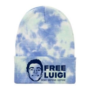 Free Luigi Mangione Deny Defend Depose Tie Dye 12in Knit Beanie