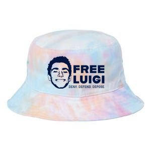 Free Luigi Mangione Deny Defend Depose Tie Dye Newport Bucket Hat