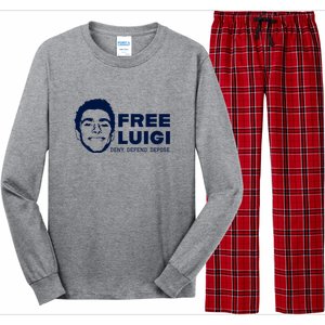 Free Luigi Mangione Deny Defend Depose Long Sleeve Pajama Set