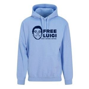 Free Luigi Mangione Deny Defend Depose Unisex Surf Hoodie